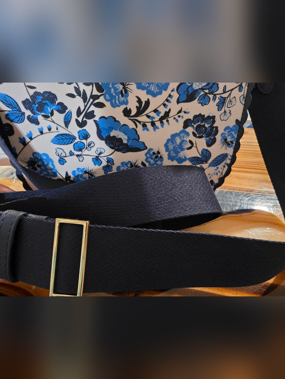 Kate Spade New York Madison Peacock Floral Printed Saddle Bag - Picture 7 of 11
